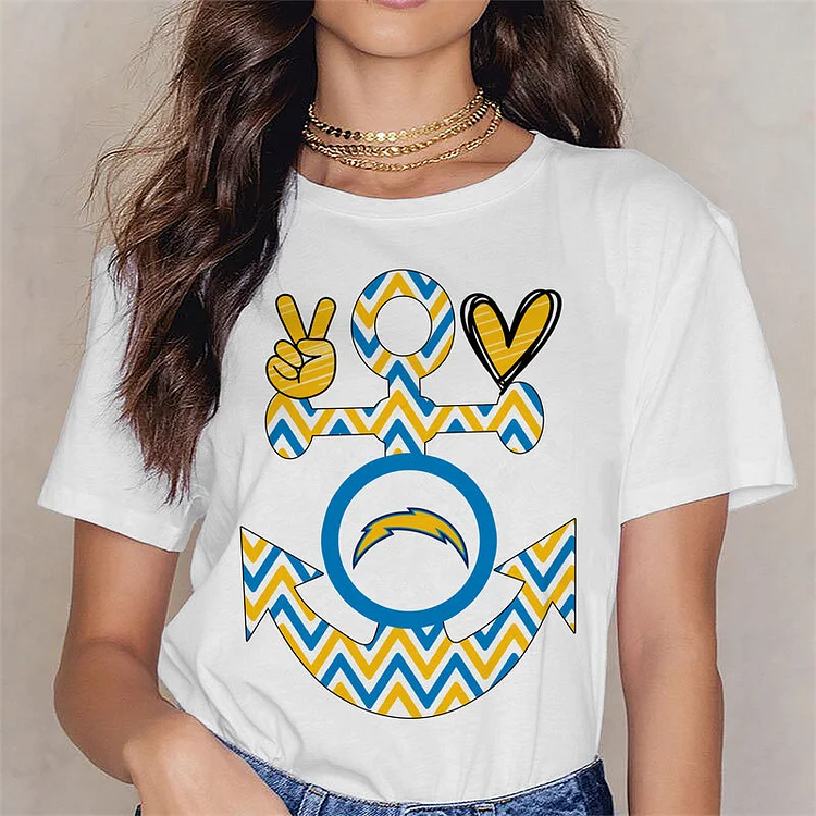 Los Angeles Chargers Women's White Relaxed T-Shirt