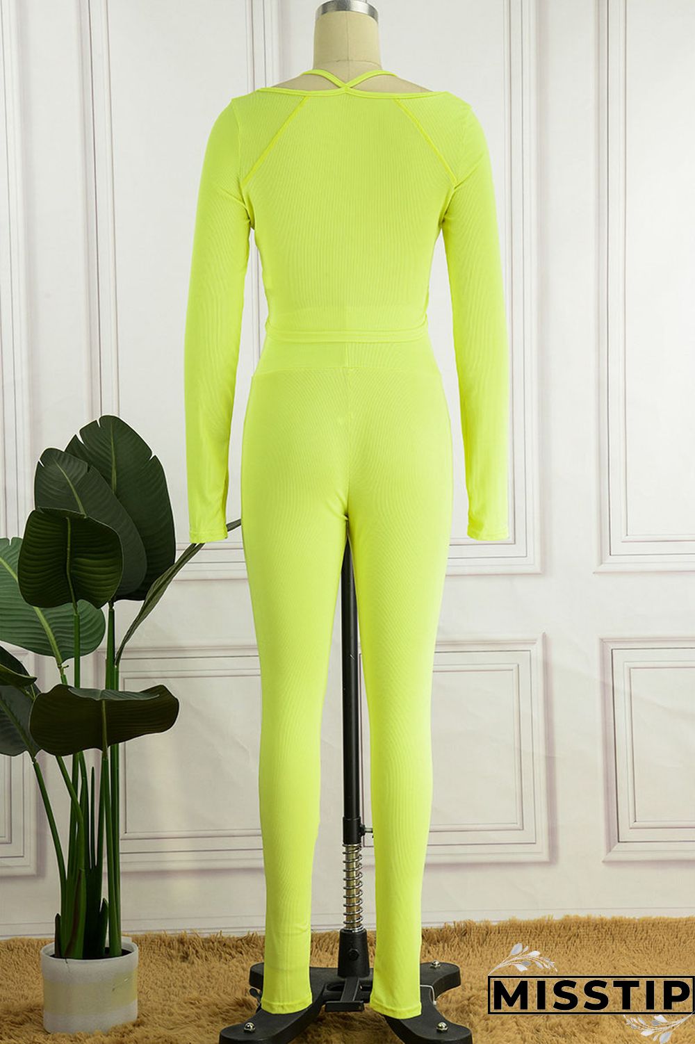 Green Casual Street Solid Patchwork Square Collar Long Sleeve Two Pieces