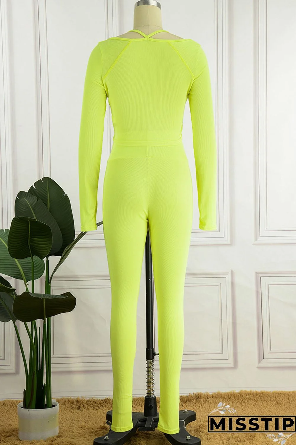 Green Casual Street Solid Patchwork Square Collar Long Sleeve Two Pieces