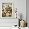Windmill And Hut-14CT Stamped Cross Stitch Egyptian Cotton 30*40cm/11.81*15.75in tapestrymarket