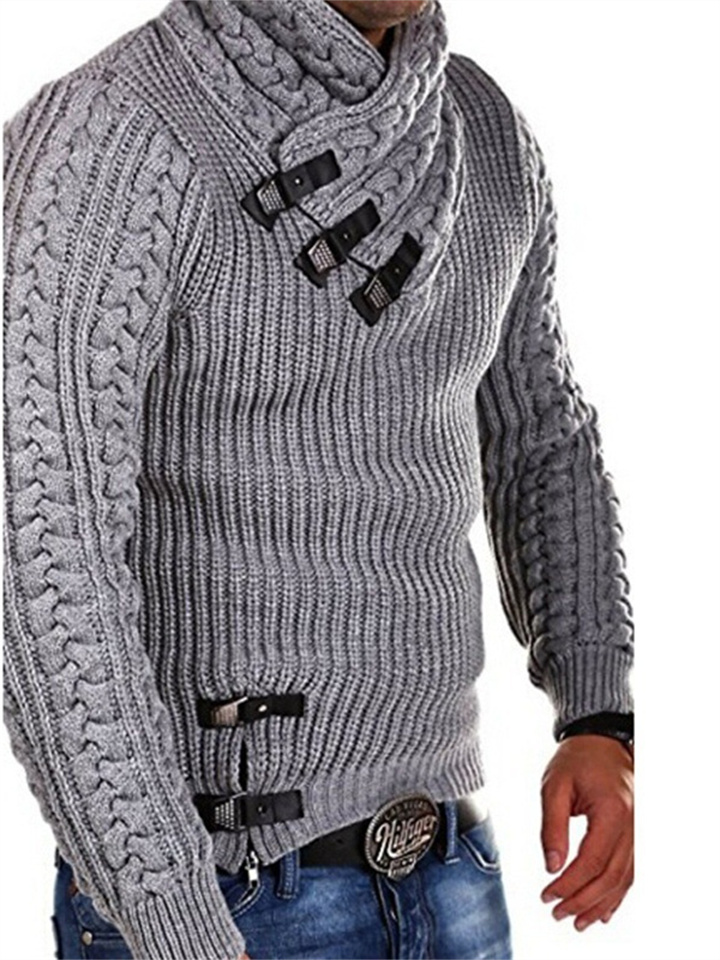 Men's Sweater Pullover Sweater Jumper Ribbed Knit Cropped Knitted Solid Color V Neck Basic Stylish Outdoor Daily Clothing Apparel Winter Fall Black Dark Gray S M L