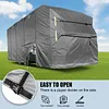 [US Local Warehouse] 420D Oxford Fabric Travel Trailer RV Cover Anti- Trailer Cover for Winter Snow