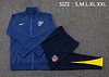 25/26 Atletico Madrid cyan long zipper Training Jacket Set