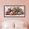 14CT/11CT Little Bear Family - Stamped Cross Stitch 54*31cm/21.26*12.2in(Brand)