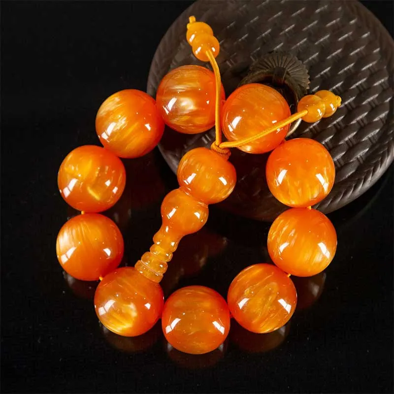 Amber Gourd Bead Fortune Harmony Bracelet