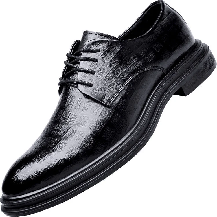 men's business casual shoes leather shoes black