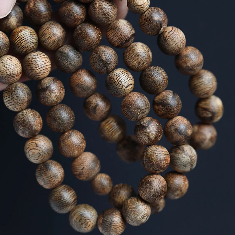 Cambodian Agarwood 108 Beads Mala Bracelet Necklace