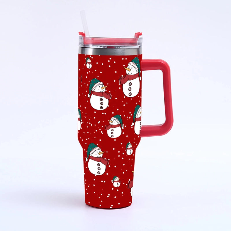 Christmas Cute Santa Claus Snowman Elk 201 Stainless Steel 304 Stainless Steel Thermos Cup 1 Piece