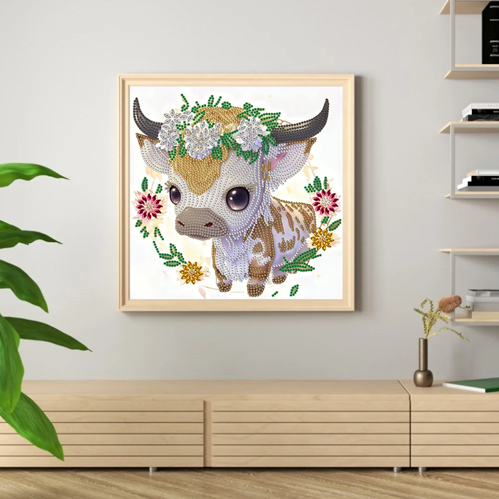 Diamond Painting - Partial Special Shaped Drill - Cattle(30*30cm)