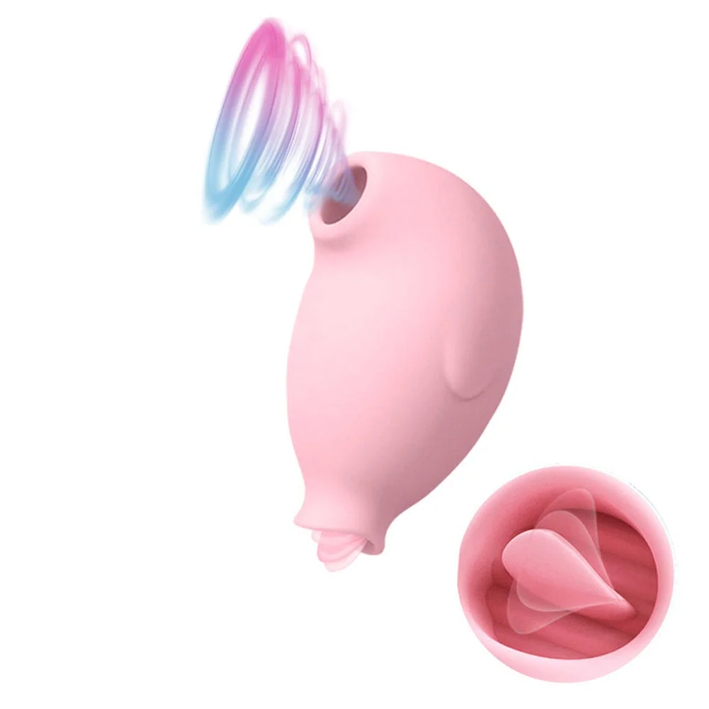 Egg Jumping, Breast Sucking , Tongue Licking - Rose Toy