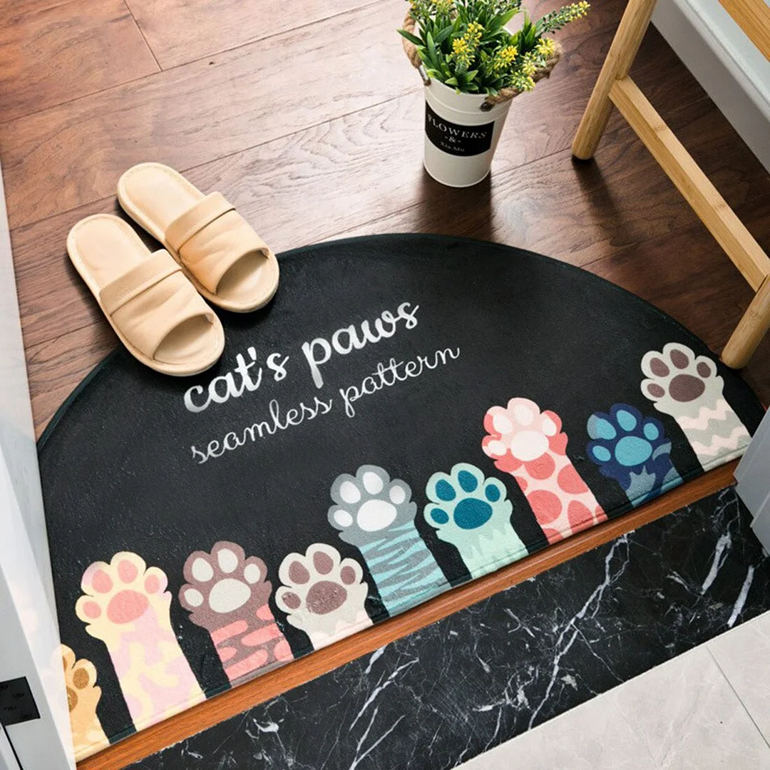 Rainbow Doormat Non-slip Floor Mat Cartoon Cat Kitchen Rug Doormat Absorbent Bathroom Entrance Dog Front Door Mat  Living Room