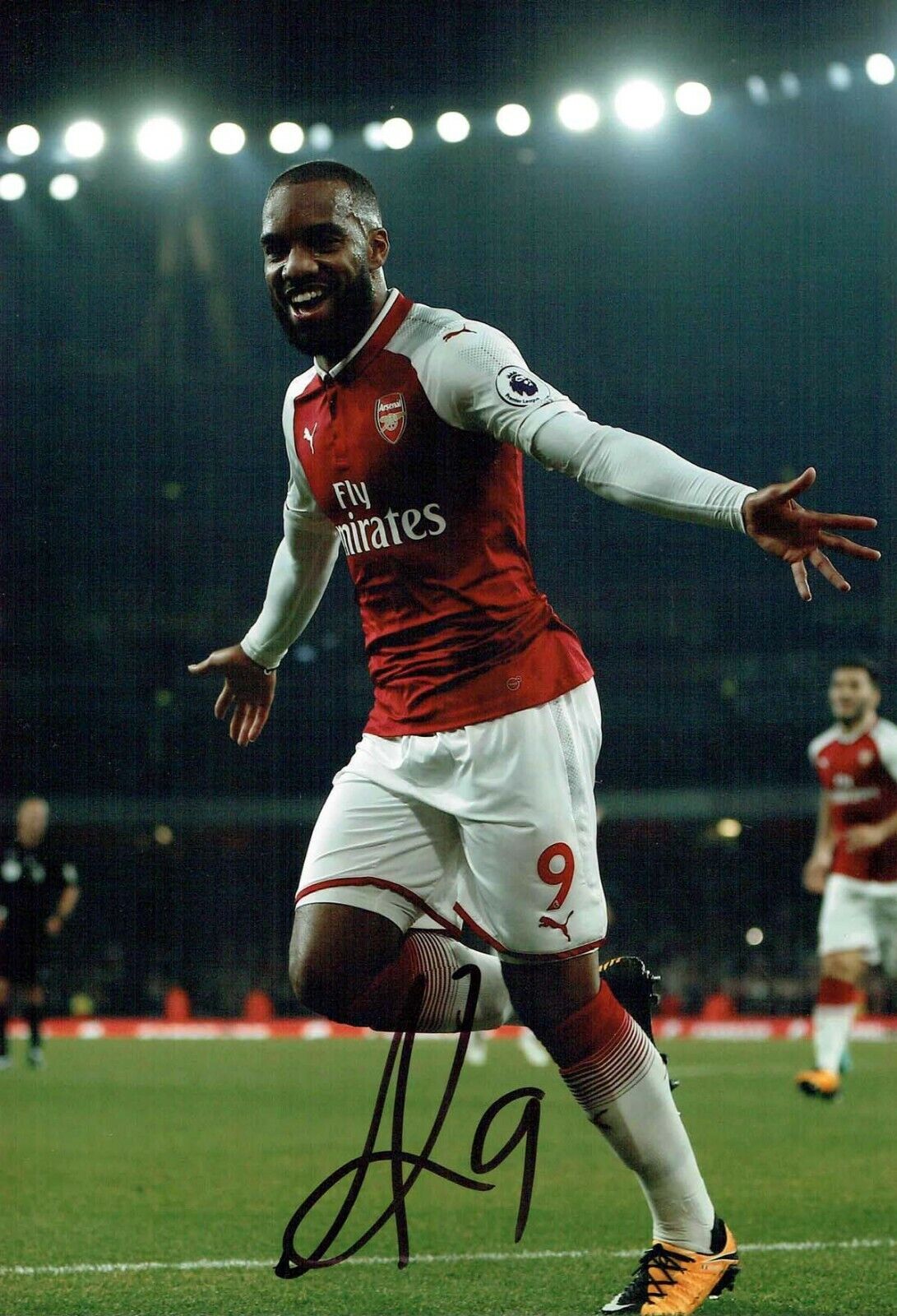 Alexandre LACAZETTE Arsenal Football SIGNED Autograph 12x8 Photo Poster painting 1 COA AFTAL