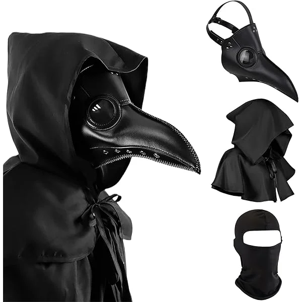 Halloween Plague Doctor Mask Costume Horror Scary Costume For Unisex Adults