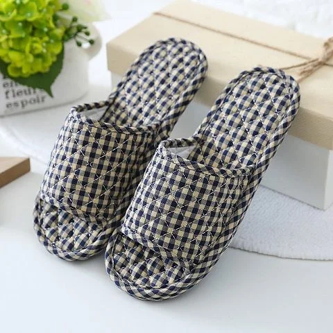 Pure Cotton Fabric Cloth Bottom Cloth Slippers Wood Floor Floor Tiles Mute Indoor Soft Bottom Female Home Home Four Seasons