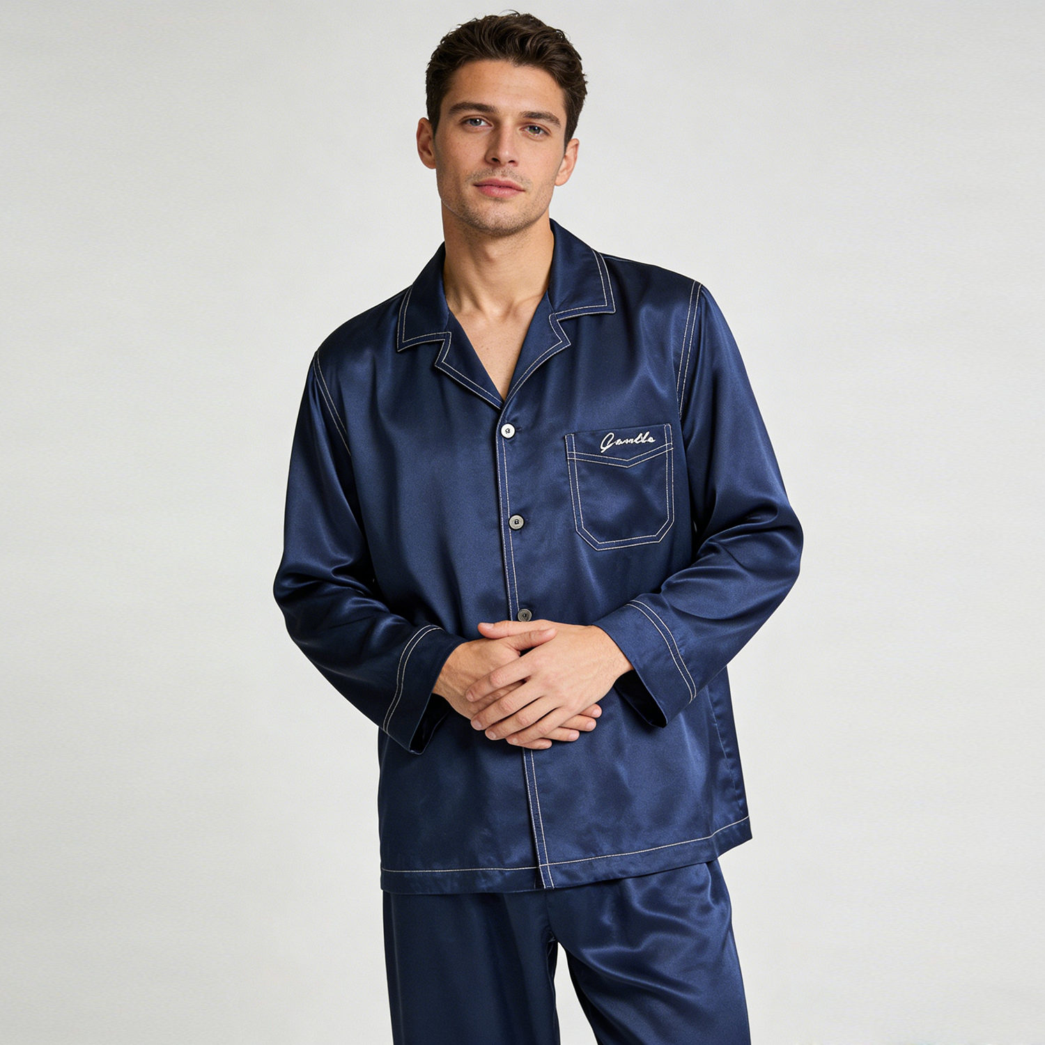 Men's 19 Momme Heavyweight Silk Pajama Set REAL SILK LIFE