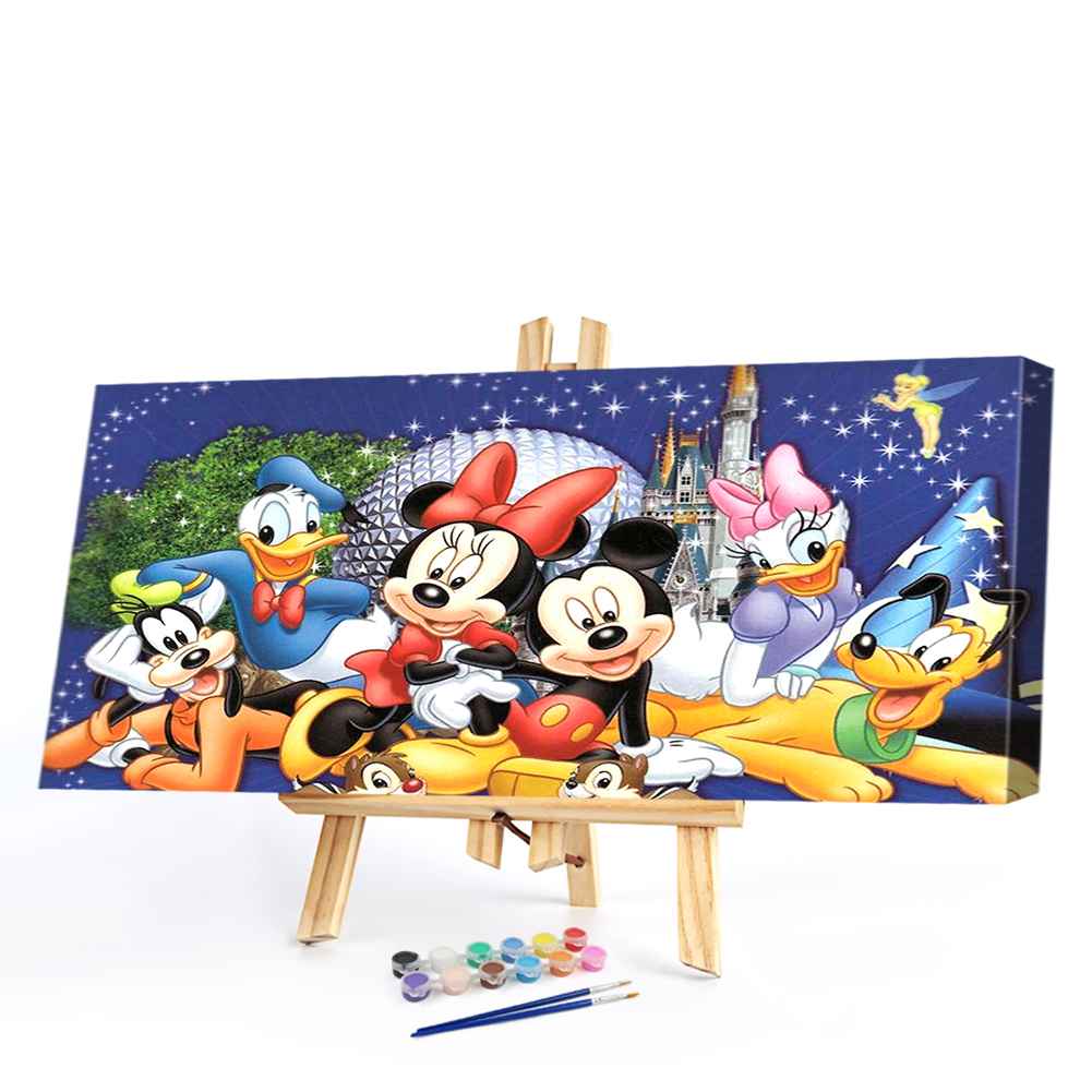

80*40CM - Paint By Numbers - Mickey Mouse (Big Size), 501 Original
