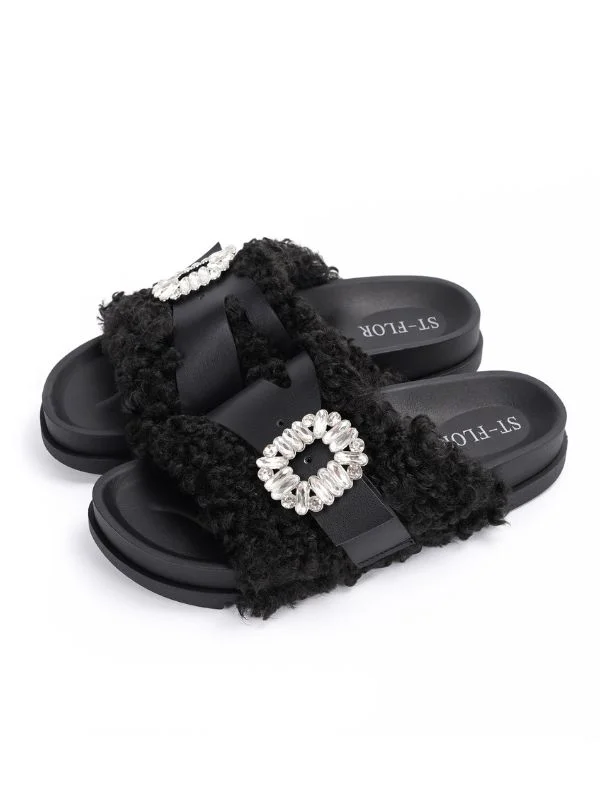 Fashion Sequins Rhinestones PVC Slipper