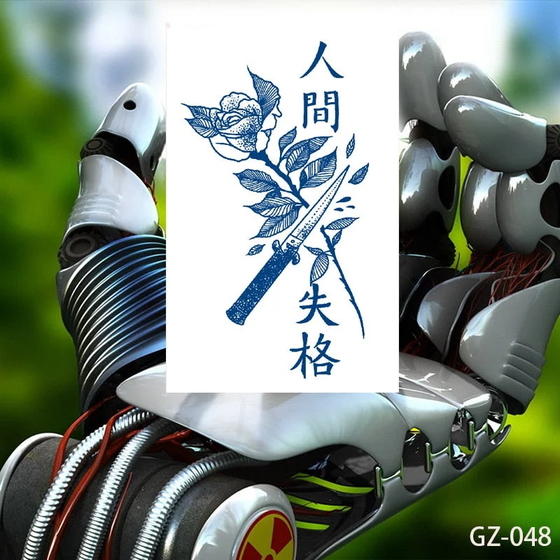 Temporary Waterproof Tattoos Stickers Sad Broken Heart Juice Ink Lasting Boy Girl Arm Chest Neck Shoulder Collarbone Fake Tatoo