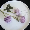 Macaron Pink Purple 3 Heads Carnation Ranunculus Artificial Flower