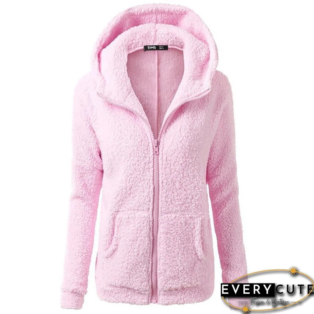 Women's Fashion Hooded Sweater Jacket Female Coat Women Casual Hoodie Coat Add Wool Sweatshirts