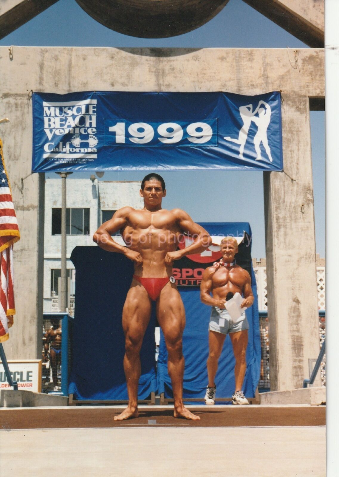 MUSCLE GUY Boy MAN FOUND Photo Poster painting Color BODYBUILDER Venice Beach California 96 29