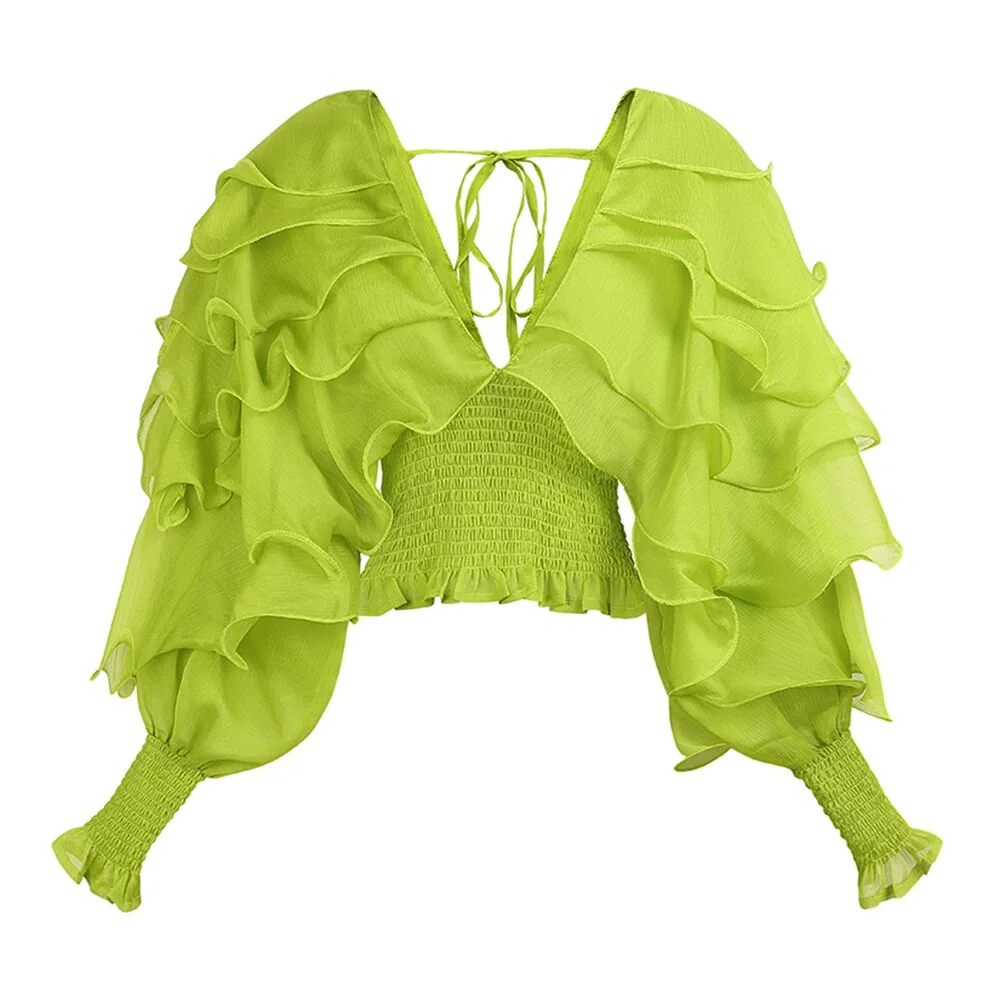 Toloer Toloer Loose Shirt For Women V Neck Long Sleeve Fold Pleated Slim Solid Blouses Female Fashion Spring Clothing Style New 1127-1-Outfit Ideas