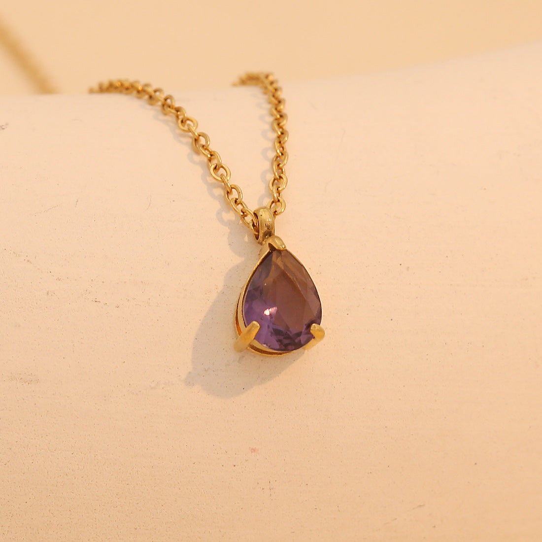 12 Birthday Pendant Necklace Fashion Color Drop Necklace Clavicle Chain N1476