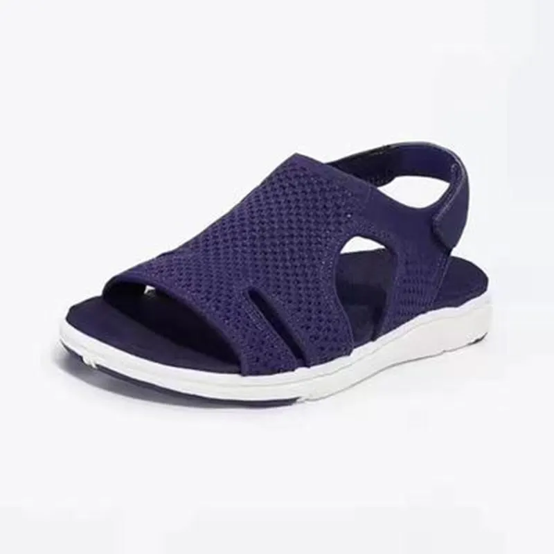 Women Sandals Breathable Mesh Summer Shoes For Women 2021 Flat Shoes Ladies Sandals Soft Orthopedic Women Shoes Chaussure Femme