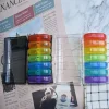 Pilulier hebdomadaire mensuel multicolore portable