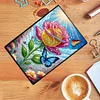 (US Local)DIY Special Shaped Butterfly Rose 50 Pages Diamond Painting Notebook Kit