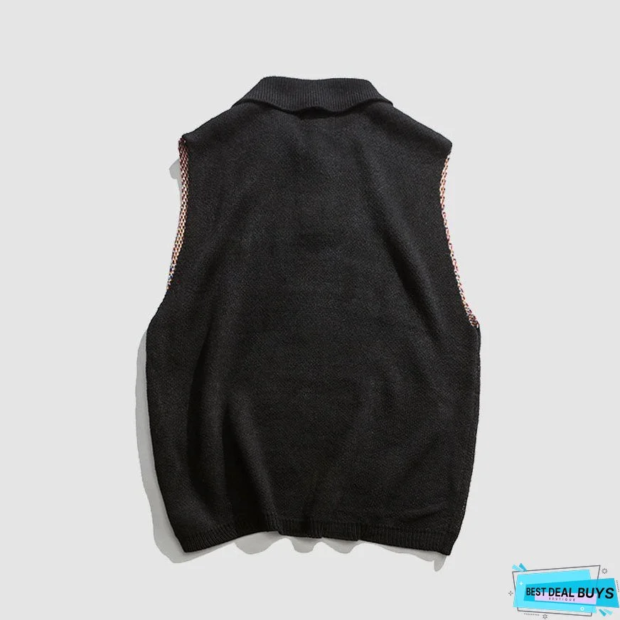 Funny Graphic Pattern Vest Sweater