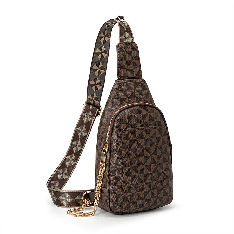 Small Crossbody Sling Bags Faux Leather Fanny Packs Purses for Women Everyday & Travel White Checkered