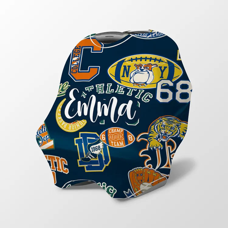 Personalized Sports Baby Car Seat Canopy| Canopyl245