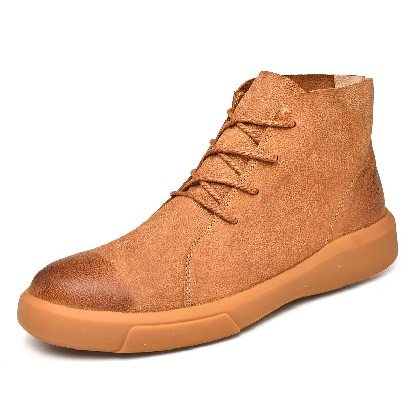 Winter Men Boots Plus Warm Men's Snow Boots Waterproof Men Footwear Leather Men Shoes Outdoor Sneakers Rubber Man Ankle Boots