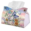 Letter Butterfly DIY PULeather Diamond Painting Tissue Box for Adults Beginners Gem Art Painting Napkin Holder for Living Room Bedroom Bathroom Table Decor