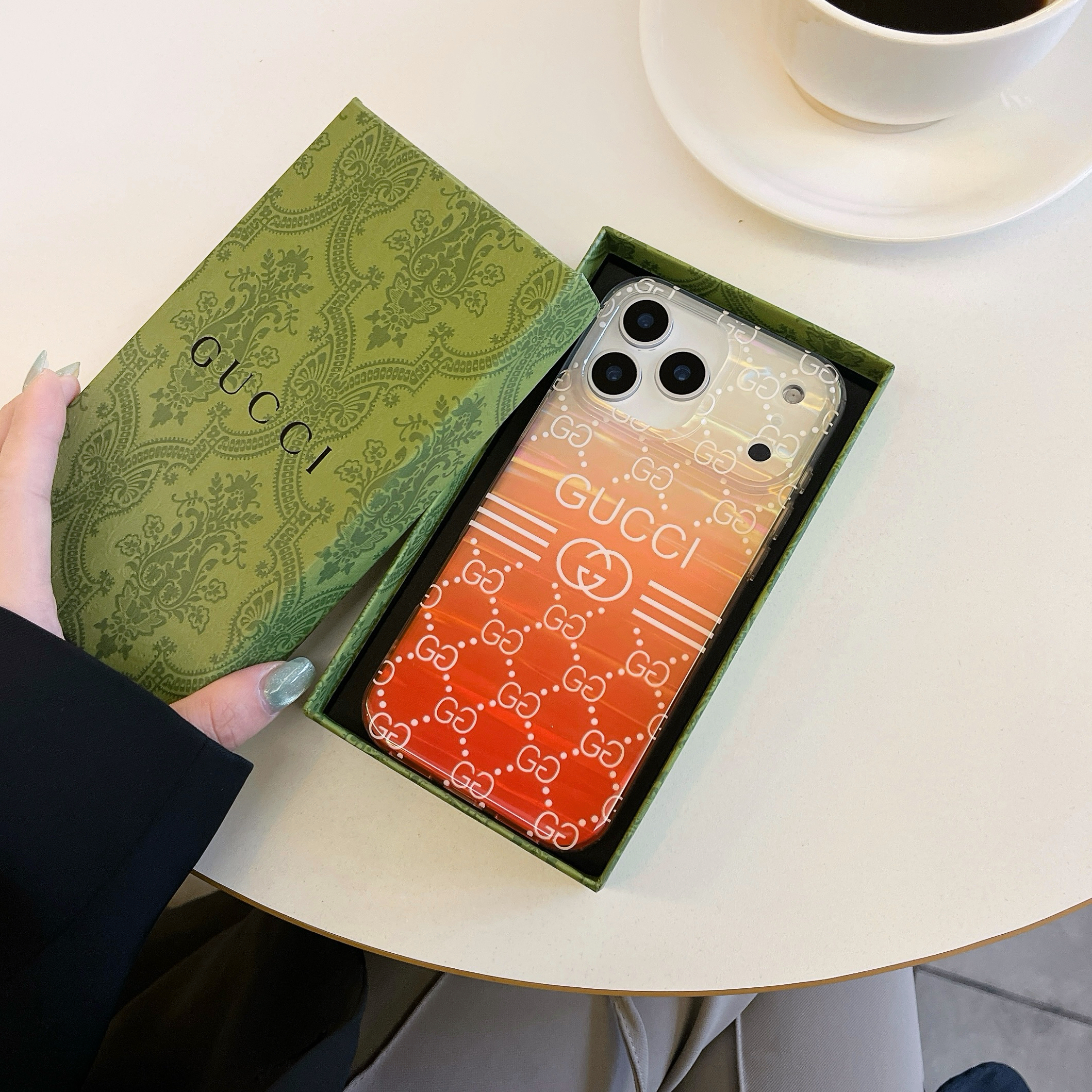 LV & Gucci Orange IMD Apple Phone Case MagSafe