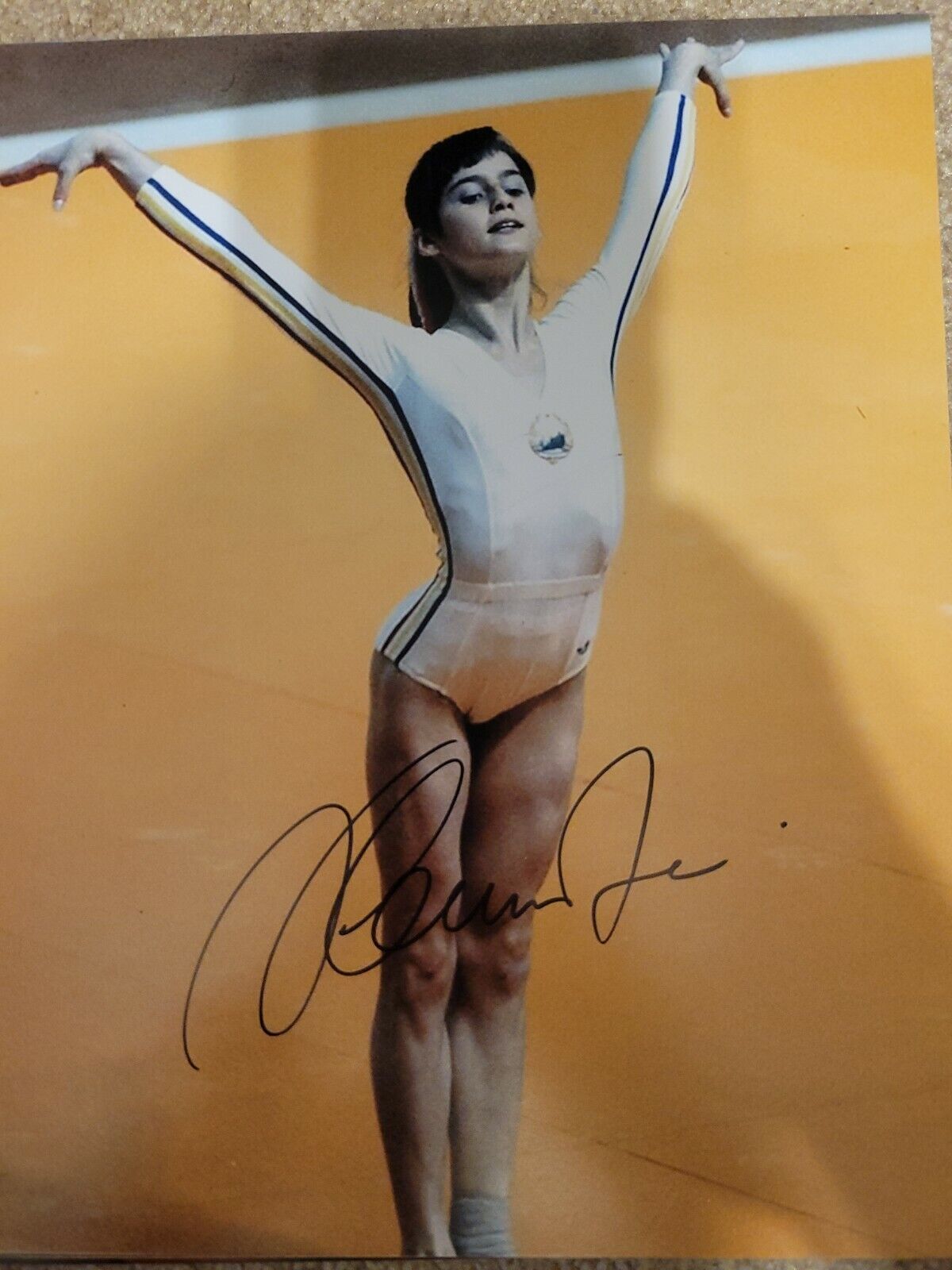 Nadia Comaneci signed 8x10 Photo Poster painting Olympic Gold Medalist Autographed