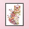 Flower Cat - 11CT Stamped Cross Stitch Kit(40*55cm)