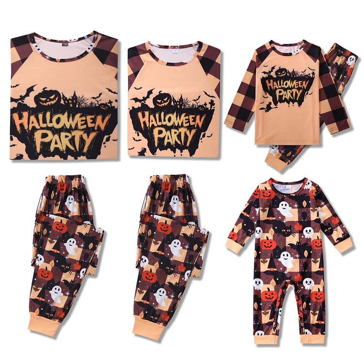 Halloween Party Print Family Matching Pajamas Set For Whole Family