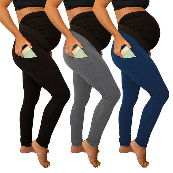 Women's S-XL Pregnant Maternity Pants Trousers Pregnant Slim Leggings Casual Maternity Solid Color High Waist Pants Pregnancy Pencil Pants Clothing - Life is Beautiful for You - SheChoic