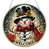 Christmas Snowman Acrylic DIY Diamond Painting Hanging Pendant for Adults