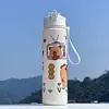 800ml Capybara Cute Water Cup with Straw & Handle Travel Water Bottle for Sports