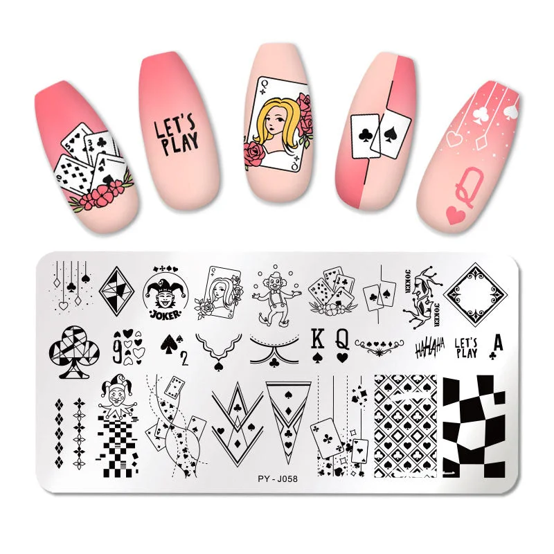 PICT YOU Nail Stamping Plates Wacky Characters Pattern Nail Art Plate Stencil Line Pictures Christmas Theme Image Plates Mold-Nail Inspo