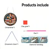 Diamond Painting Single-Sided Acrylic God Bless America - Cross Hanging Pendant Sun Catcher for Home Garden Wall Door