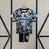 2024 Brazil Special Edition Jesus Black Gray Soccer Jersey Kids Size