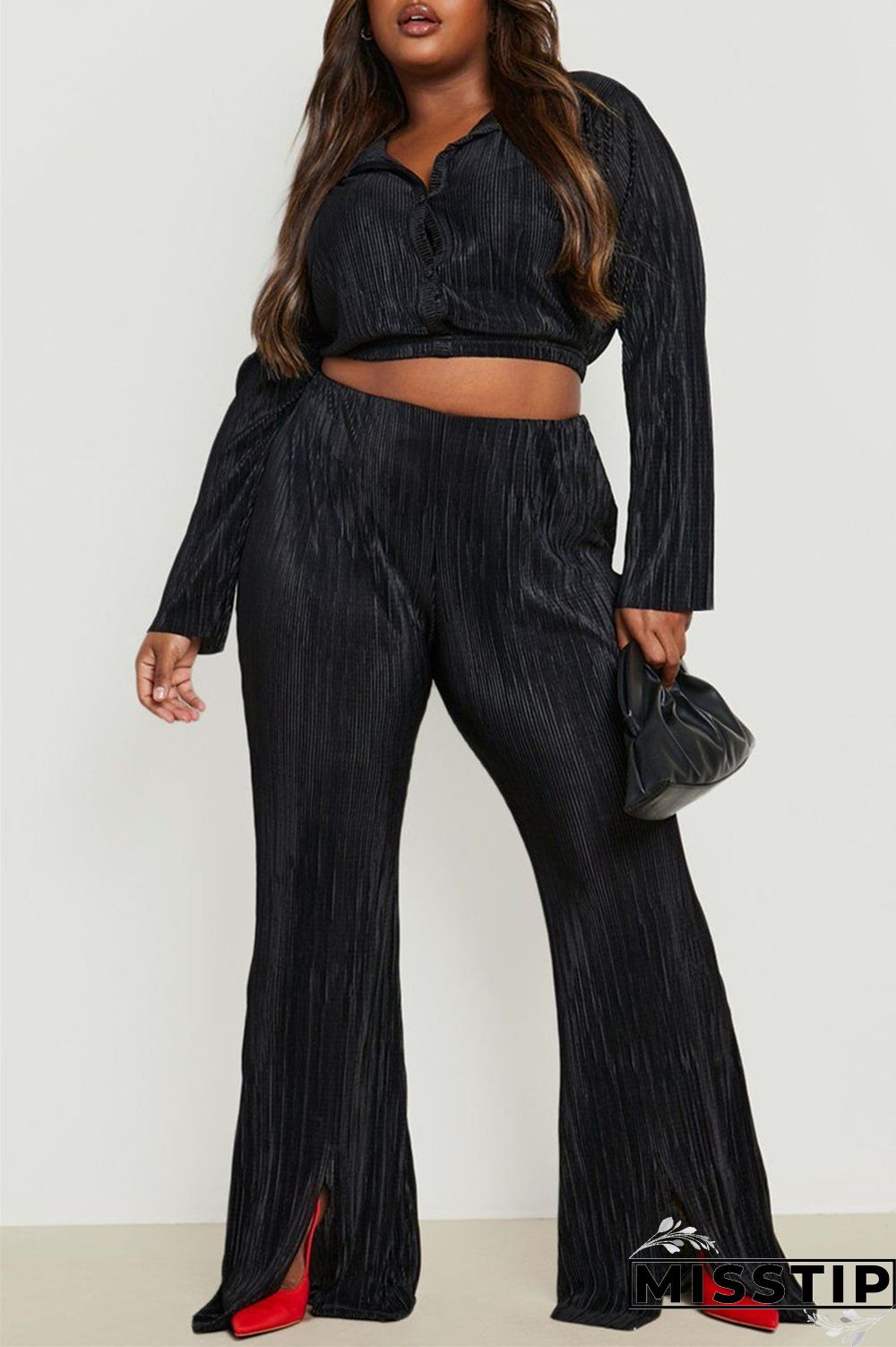 Green Yellow Casual Solid Patchwork Turndown Collar Long Sleeve Two Pieces