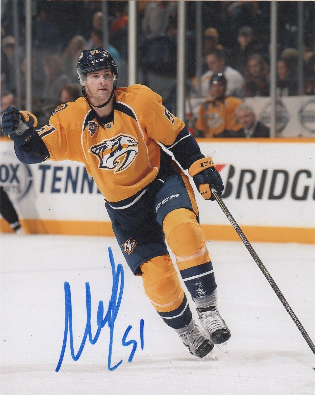 Nashville Predators Austin Watson Signed Autographed 8x10 NHL Photo Poster painting COA B