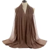 Plain Color Soft Chiffon Long Gauze Shawl Women Hijab