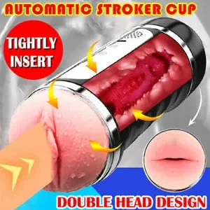 pornhint Pornhint Pocket Pussy Cup Men Male Masturbator Stroker Vagina Oral Sex Toys Vibrator 2IN1