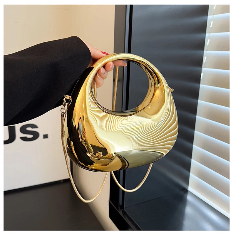 Women’s Arylic Gradient Color Solid Color Streetwear Dumpling Shape Magnetic Buckle Evening Bag